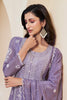 Lavender Crepe Silk Embroidered Unstitched Suit