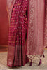 Wine Soft Silk Woven Saree