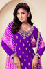 Purple Silk Embroidered Unstitched Suit Material With Readymade Palazzo
