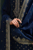Royal Blue Color Embroidered Organza Unstitched Suit Material