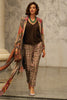 Beige Colour Printed Spun Fabric Unstitched Suit