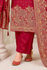 Maroon Pashmina Zari Woven Unstitched Suit Material