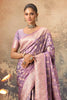 Lavender Woven Katan Silk Banarasi Saree