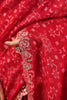 Red Color Ikat Patola Modal Silk Saree with Gota Patti Border