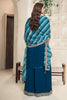 Dark Royal Blue Color Crepe Silk Zari Embroidered Suit with Palazzo