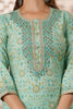 Teal Colour Muslin Printed Suit