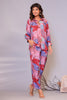 Dusty Pink Color Muslin Floral Printed Co-Ord Dress