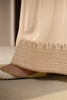 Cream Crepe Silk Zari Embroidered Suit With Embroidered Palazzo