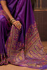 Purple Soft Silk Kalamkari Woven Saree