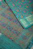 Turquoise Color Tussar Woven Silk Saree