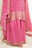 Pink Color Georgette Embroidered Unstitched Suit Material With Palazzo
