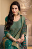 Teal Pashmina Zari Woven Unstitched Suit Fabric