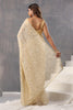 Beige Color Cotton Silk Thread Embroidered Saree