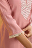 Dusty Pink Color Cotton Neck Embroidered Unstitched Suit Fabric