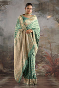 Sea Green Soft Silk Zari Woven Saree