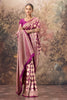 Wine & Purple Silk Zari Woven Saree
