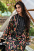 Black Color Crepe Silk Floral Printed Unstitched Suit Fabric