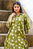 Green Floral Vine Printed  Cotton Kurta Set