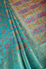 Turquoise Color Tussar Woven Silk Saree