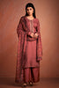 Maroon Colour Printed Pashmina Unstitched Suit Fabric