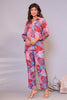 Dusty Pink Color Muslin Floral Printed Co-Ord Dress
