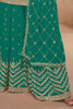 Crepe Silk Zari & Sequins Embroidered Suit With Embroidered Sharara