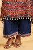 Blue Color Crepe Embroidered and Printed Suit