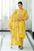 Pale Yellow Kota Silk Double Layer Embroidered Unstitched Suit Fabric