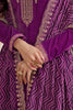 Purple Velvet Sequins and Zari Embroidered Unstitched Suit Fabric