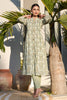 Pista Green Floral Printed Cotton Long Kurta Set