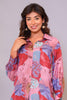 Dusty Pink Color Muslin Floral Printed Co-Ord Dress