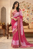 Red Georgette Shibori Printed Saree