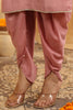 Dusty Pink Color Cotton Neck Embroidered Unstitched Suit Fabric