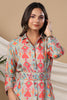 Grey Color Muslin Printed Pallazo Co-Ord Set
