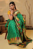 Sea Green Color Cotton Silk Woven Saree