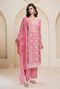 Dusty Peach Crepe Silk Embroidered Unstitched Suit
