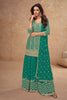 Crepe Silk Zari & Sequins Embroidered Suit With Embroidered Sharara