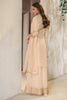 Cream Crepe Silk Zari Embroidered Suit With Embroidered Palazzo