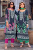 Midnight Indigo & Seagreen Color Spun Printed Unstitched Suit Fabric