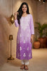Ombre Lavander Resham Embroidered Rayon Cotton Kurta