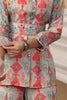Grey Color Muslin Printed Pallazo Co-Ord Set