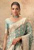 Sea Green Woven Katan Silk Banarasi Saree