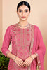 Pink Silk Woven Unstitched Suit Fabric