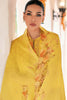 Mustard Printed And Embroidered Cotton Unstitched Suit