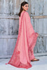 Pink Color Crepe Silk Embroidered Unstitched Suit Material