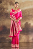 Dark Hot Pink Silk Zari Woven Saree