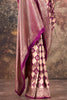 Wine & Purple Silk Zari Woven Saree