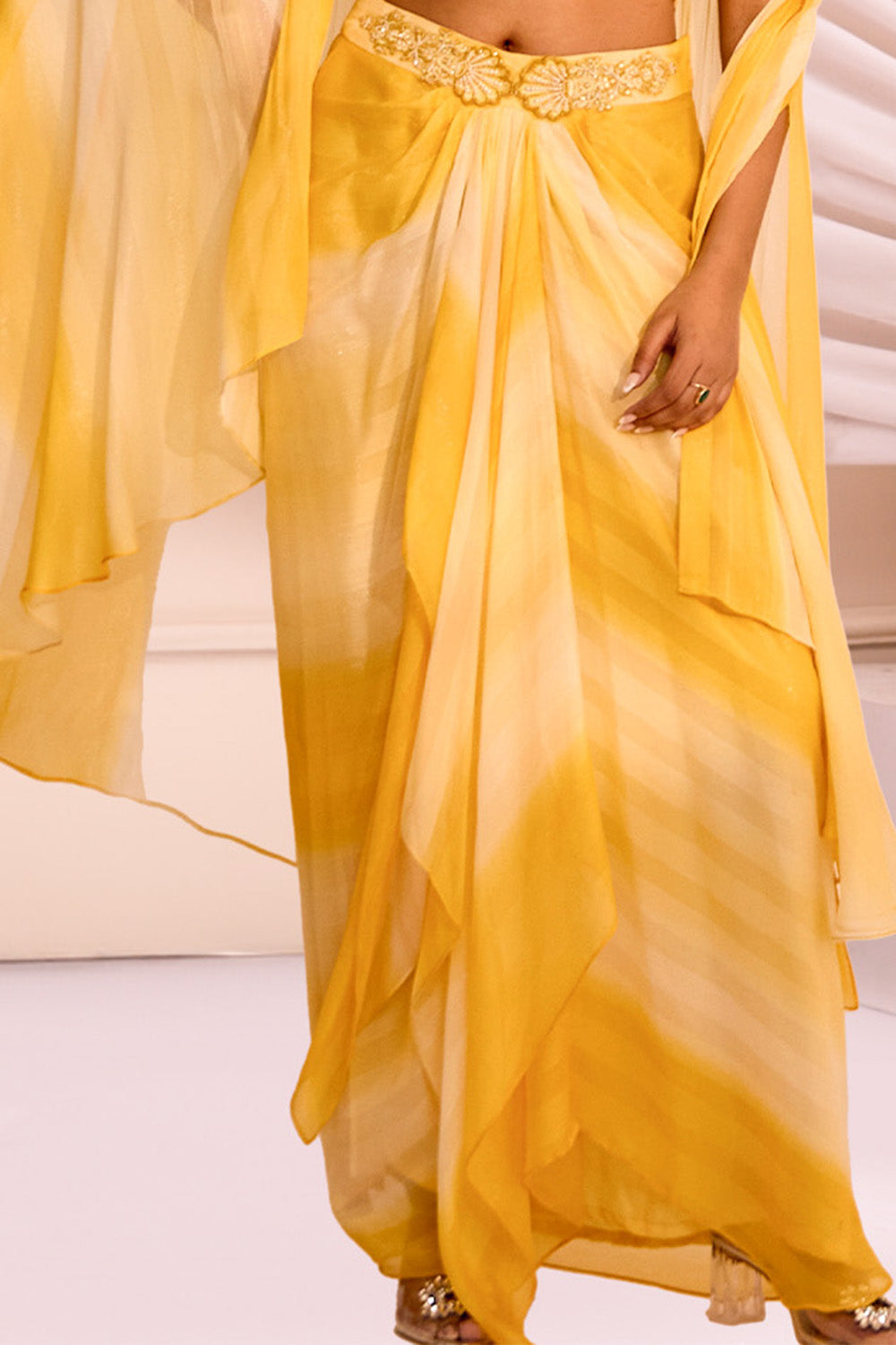 Pale yellow shrug deals