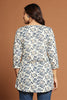 Beige & Grey Color Floral Printed Kurti