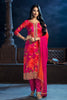 Fuchsia Pink Color Silk Floral Printed & Embroidered Suit